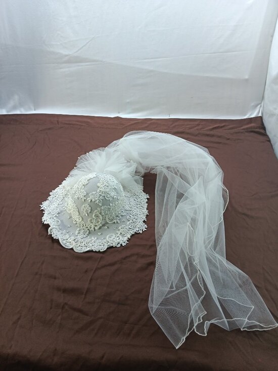 Bridal Hat white 3\